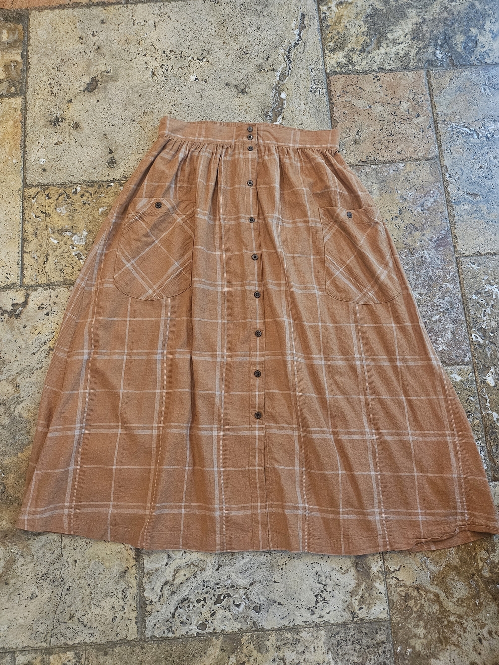Patagonia Lightweight Plaid Midi Skirt